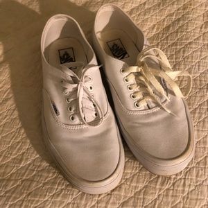 VANS all white sneakers